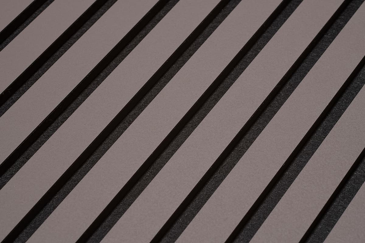 Floer Akupanel wandpaneel Lino Grijsbruin (240 × 60 cm)