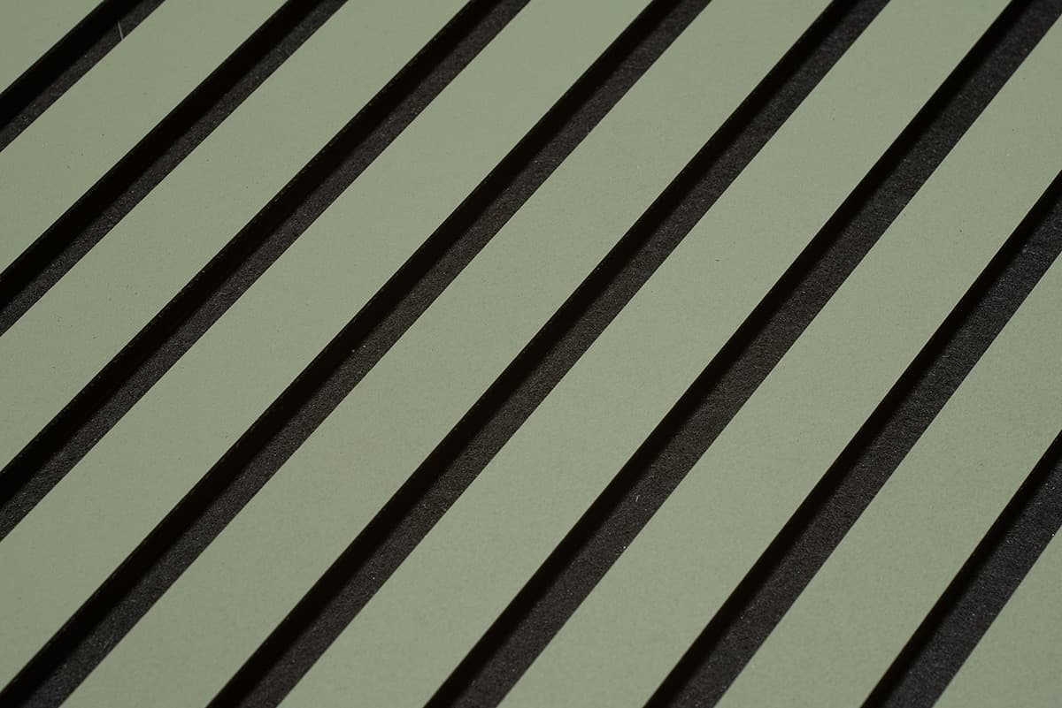 Floer Akupanel wandpaneel Lino Olijfgroen (240 × 60 cm)