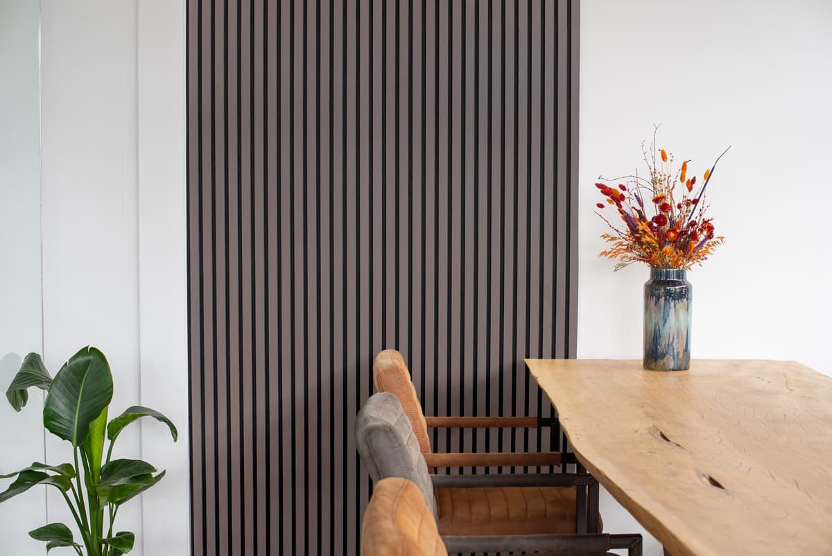Floer Akupanel XL wandpaneel Lino Grijsbruin (300 × 60 cm)