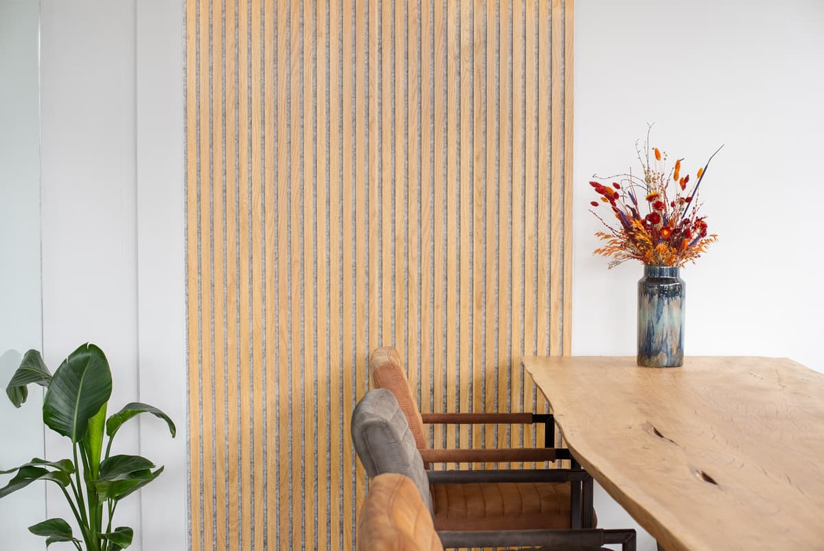 Floer Akupanel XL wandpaneel Onbehandeld Eiken (Grijs) (300 × 60 cm)