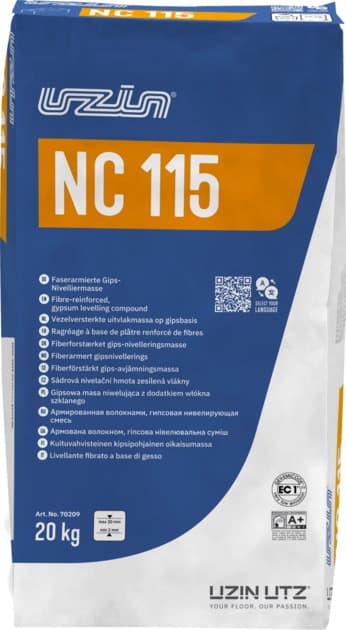 Uzin – NC 115 Vezelversterkte Gips Egaliseermiddel 20 kg